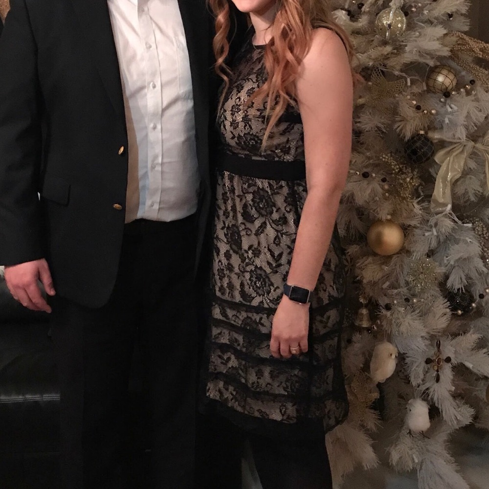 !!SALE!! Black/nude lace dress